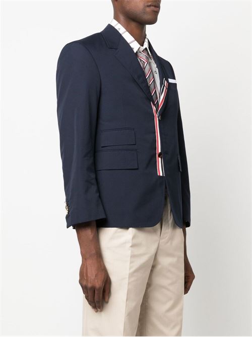 Single-breasted cotton jacket THOM BROWNE | MJC328E04502415